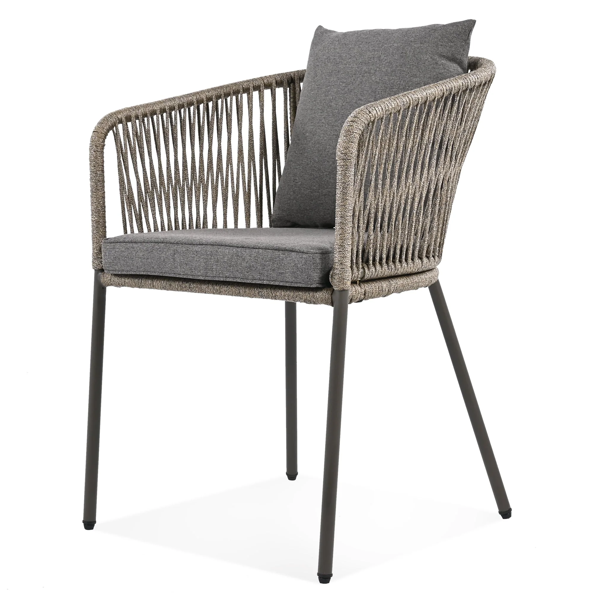 Walker Edison | Rope Modern Design 7 Piece Patio Dining Set