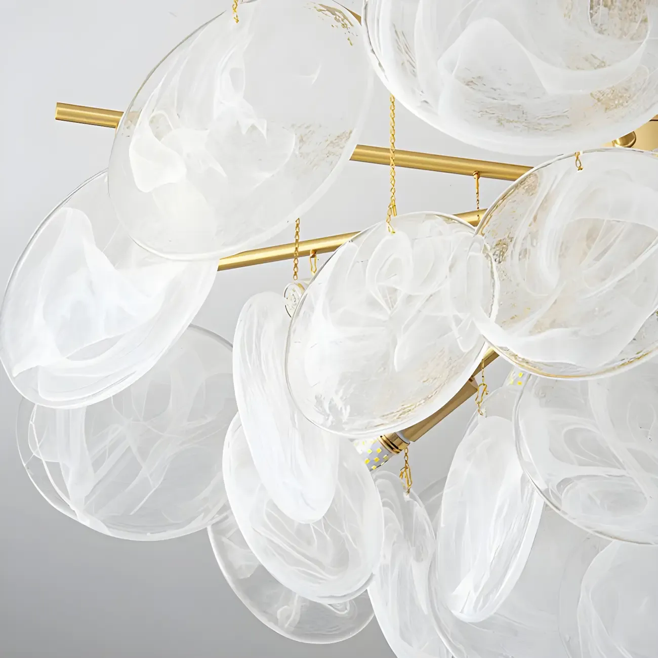 Modern Metal Ambient Glass Chandelier