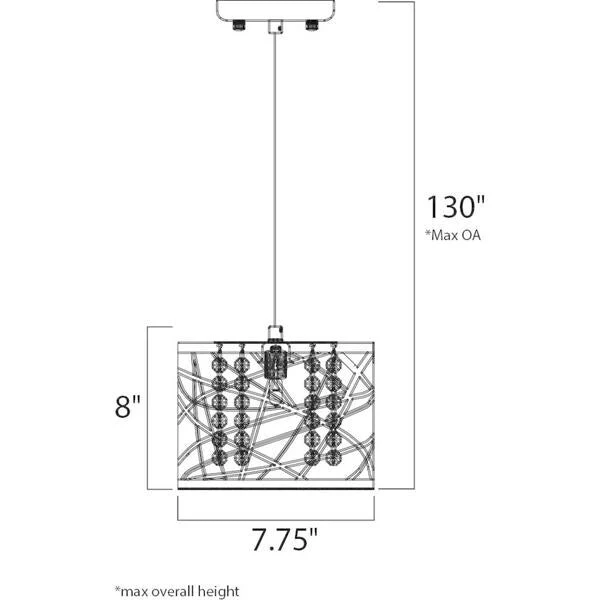 Inca Collection Bronze Steel LED Mini Pendant Lamp