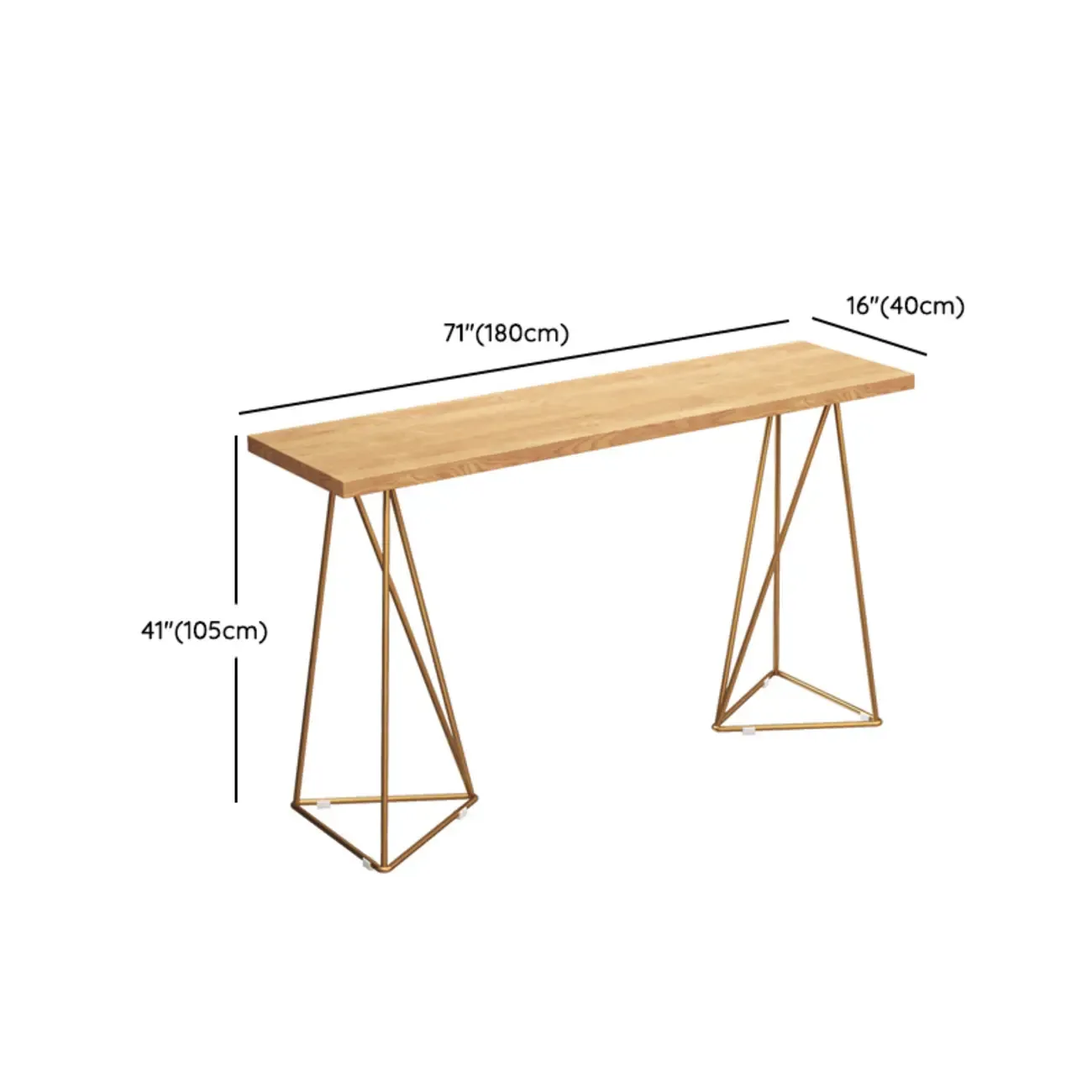 Glam Natural Wooden Golden Pedestal Modern Bar Tables