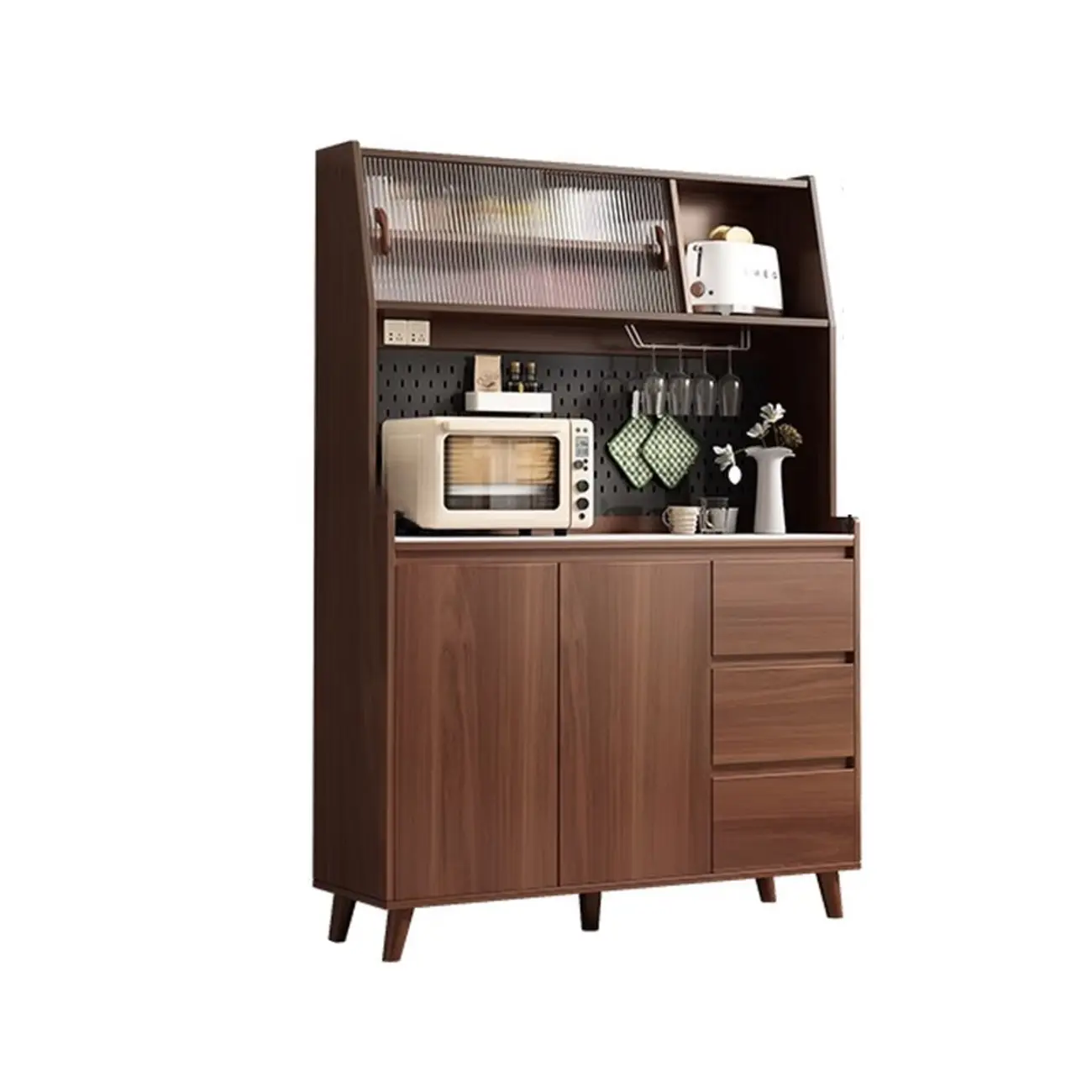 Modern Slab Stone Countertop Kitchen Sideboard