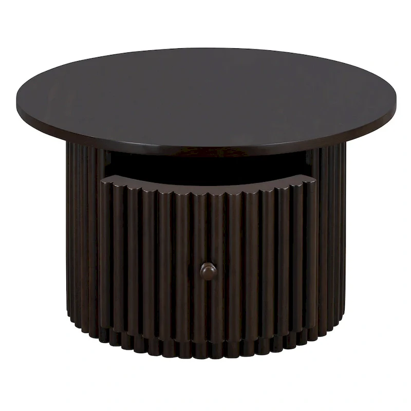 30.5 MDF Coffee Table with Drawer & Slat Base