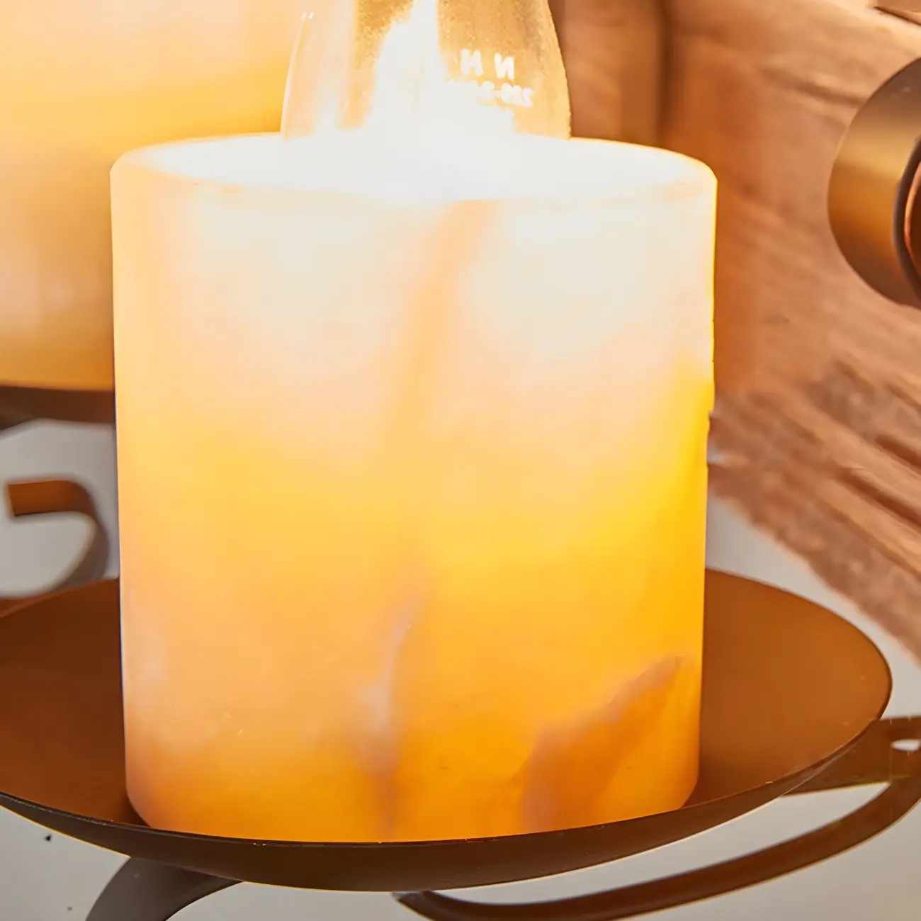 Industrial Brown Wood 8-Light Kitchen Pendant Light