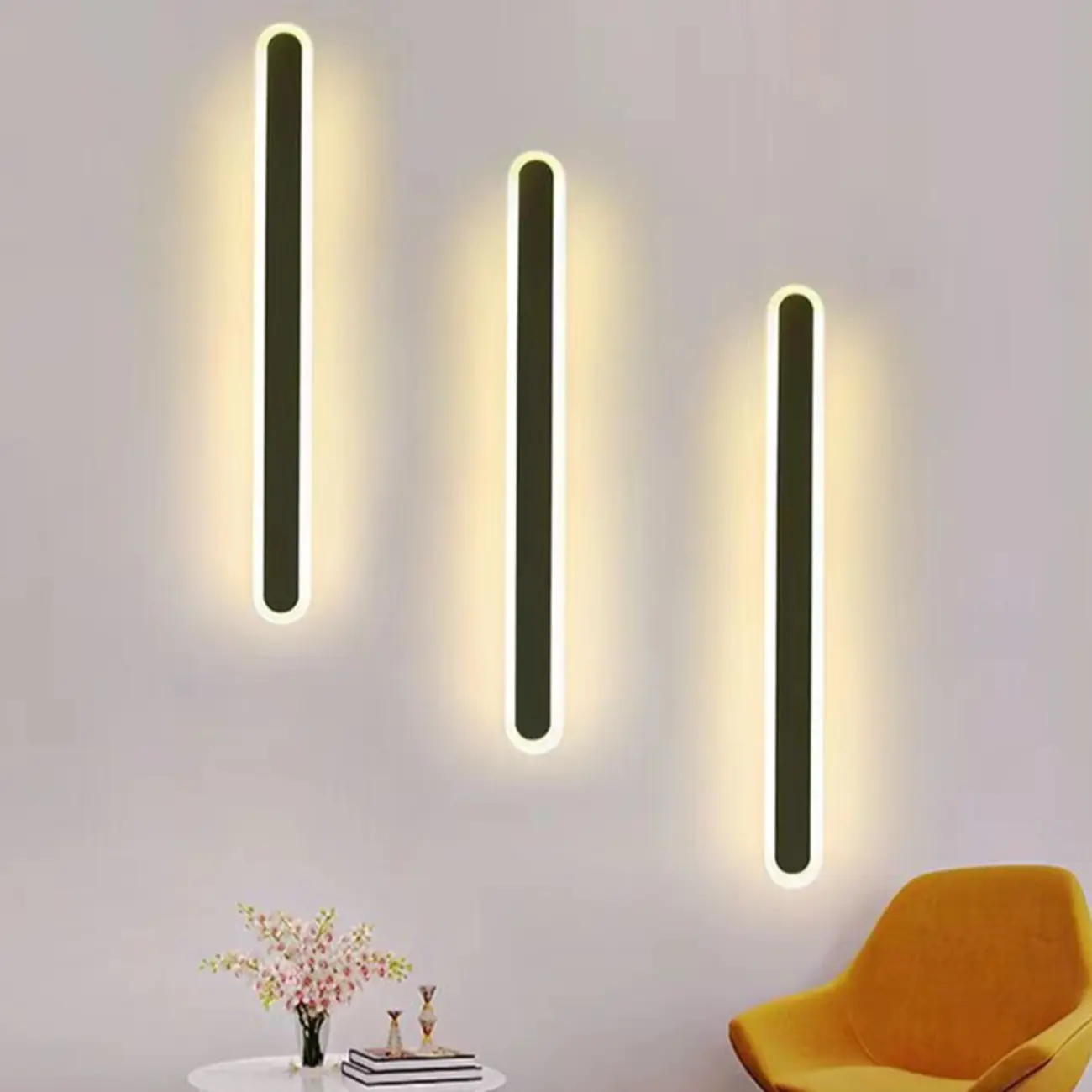 Dimmable Long Strip LED Bedroom Wall Light with Acrylic