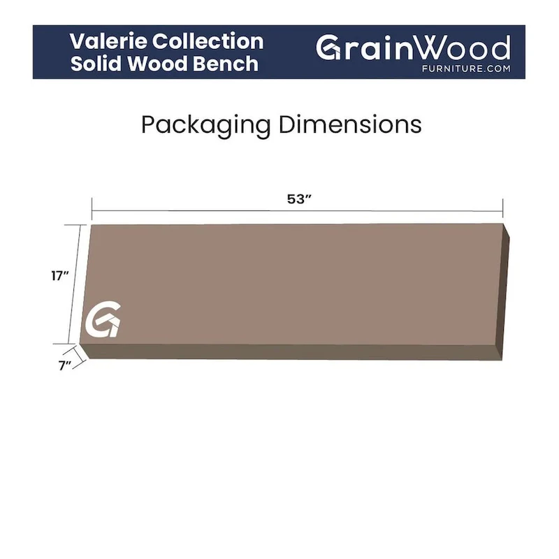 Grain Wood Furniture Valerie Solid Wood Dining Bench