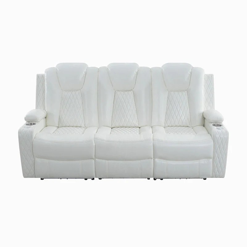 Power Reclining Sofa, Loveseat & Chair  Home Theater Seating with Wireless Charging, USB Port, Storage & Built-in Speakers