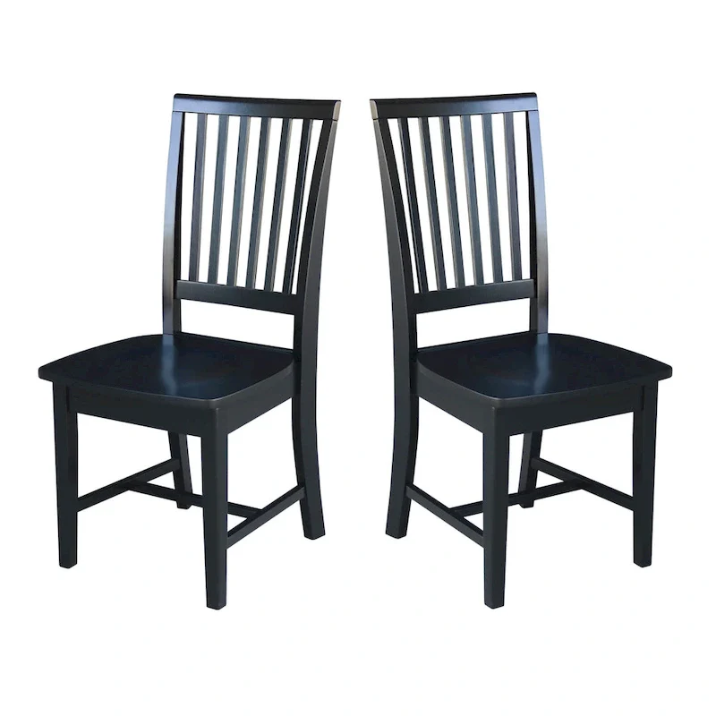 Solid Wood Mission Dining Side Chairs, Set of 2