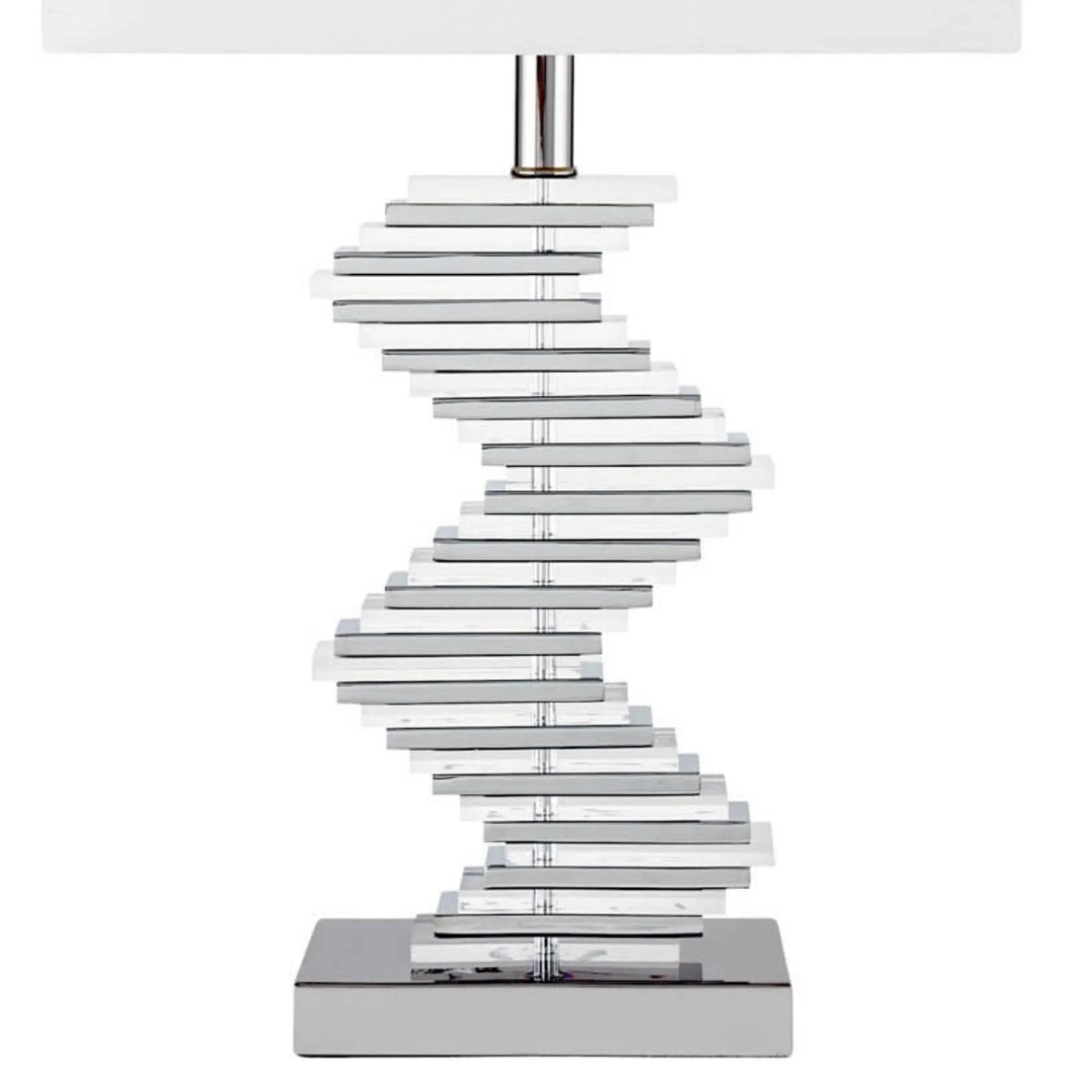 Dual Tone Table Lamp with Wavy Base