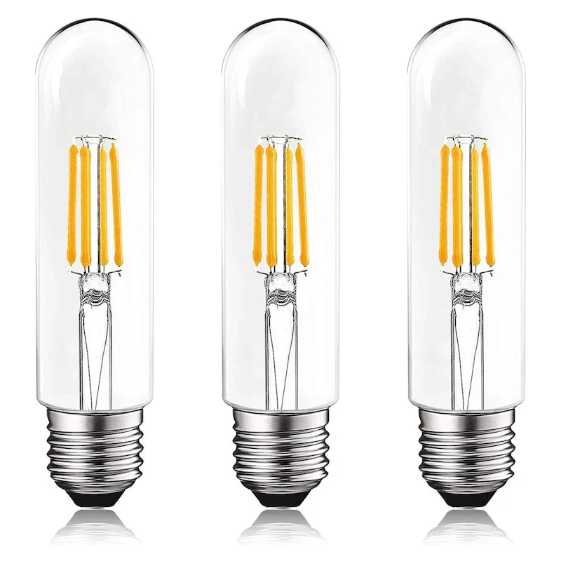 Luxrite T10 LED Bulb, 5W=60W, 4000K Cool White, 500 Lumens, Damp Rated, UL Listed, E26, 3 Pack - 4000K (Cool White)
