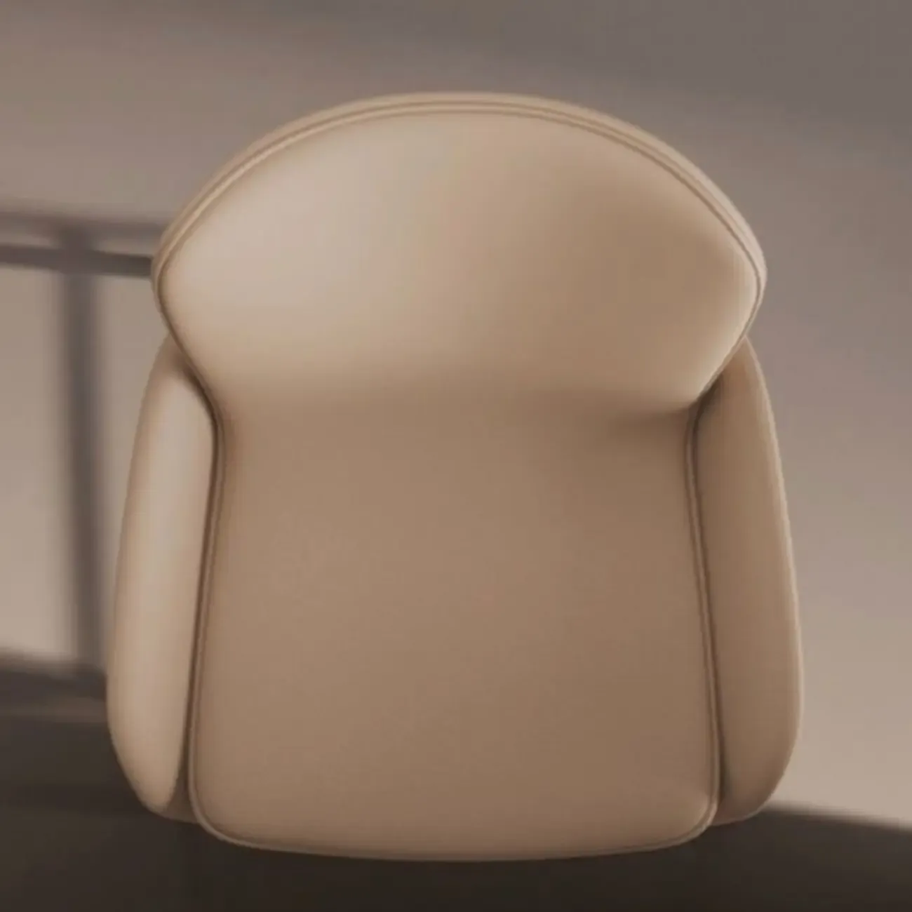 Simple Beige Leather Counter Bar Stools with Back