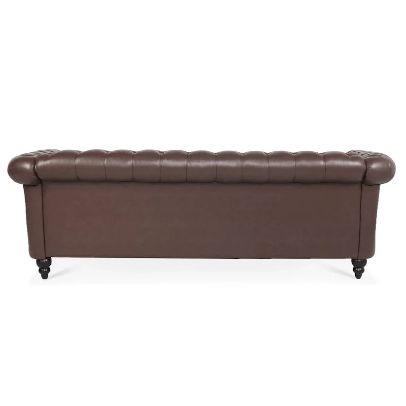 84.65   PU Rolled Arm Chesterfield 3 Seater Sofa