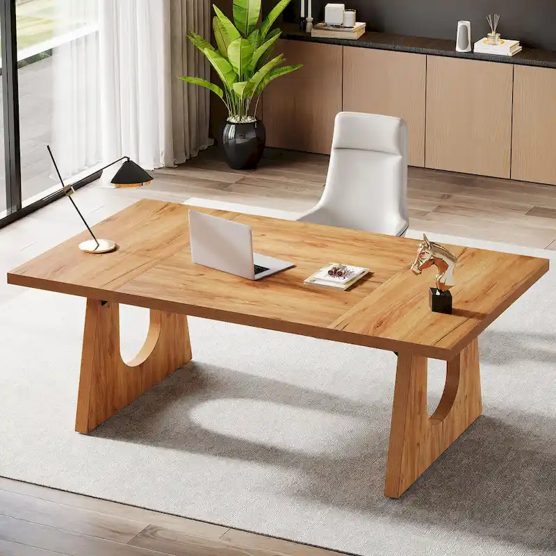 70.9 Inches Executive Desk Rectangular Computer Office Desk with Large Desktop