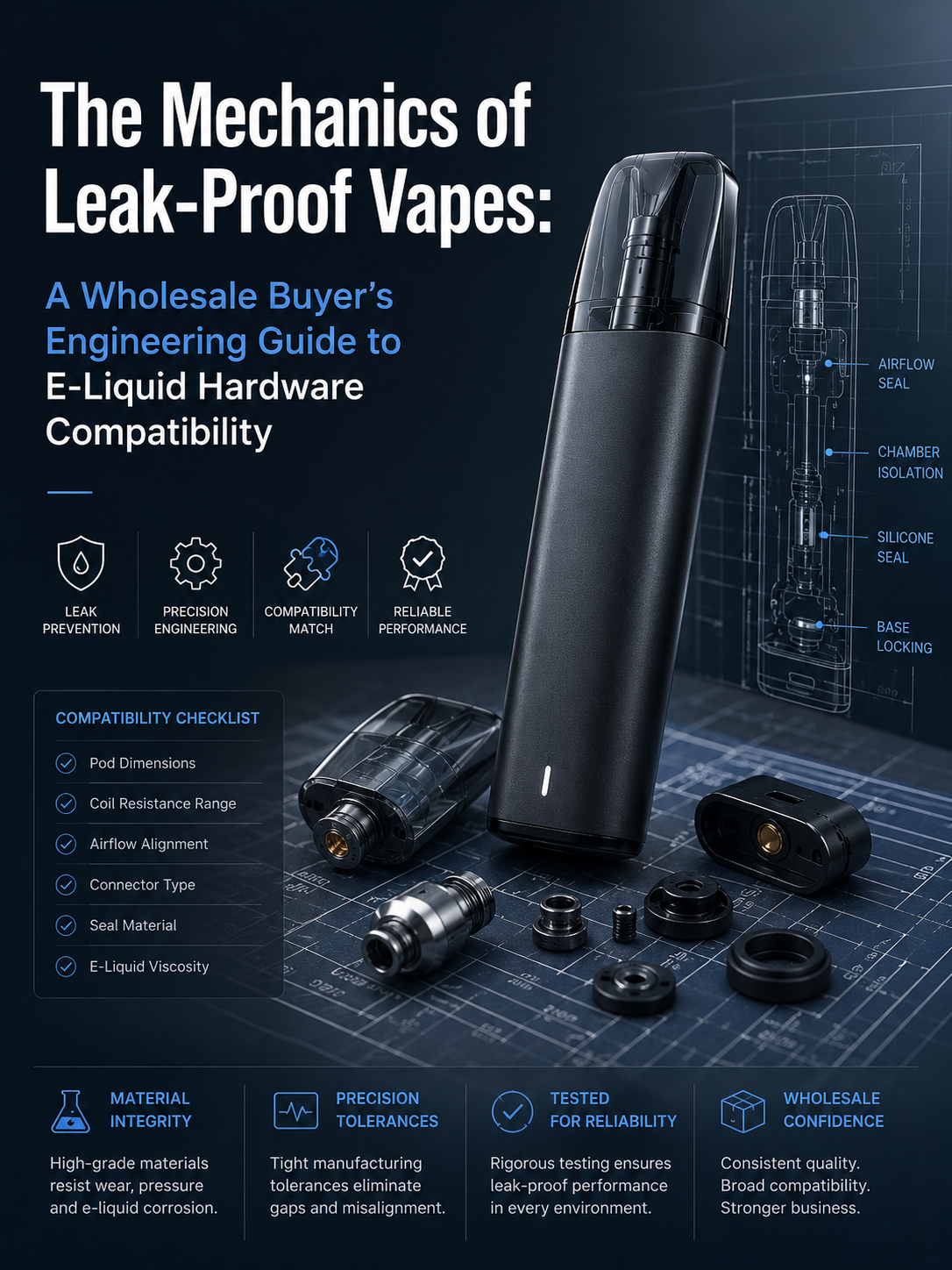 The Mechanics of Leak-Proof Vapes: A Wholesale Buyer’s Engineering Guide to E-Liquid Hardware Compatibility