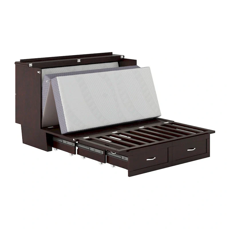 Chelsea Queen Murphy Bed Chest with Mattress