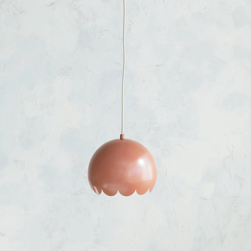 Scalloped Metal Pendant Lamp