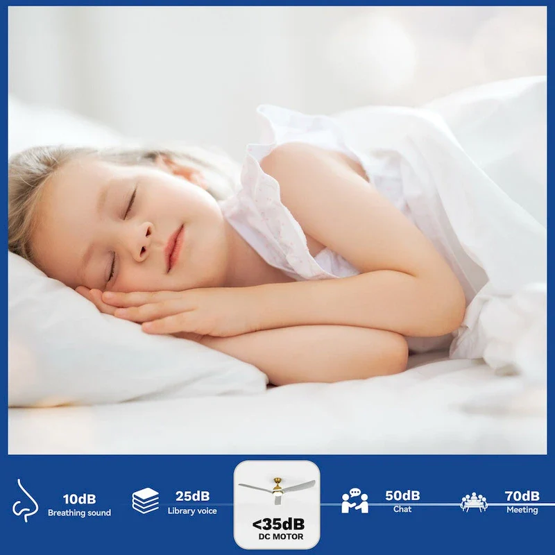 Moasis 56 ack Gold Ceiling Fan 3-Blade Modern Smart Reversible Ceiling Fan