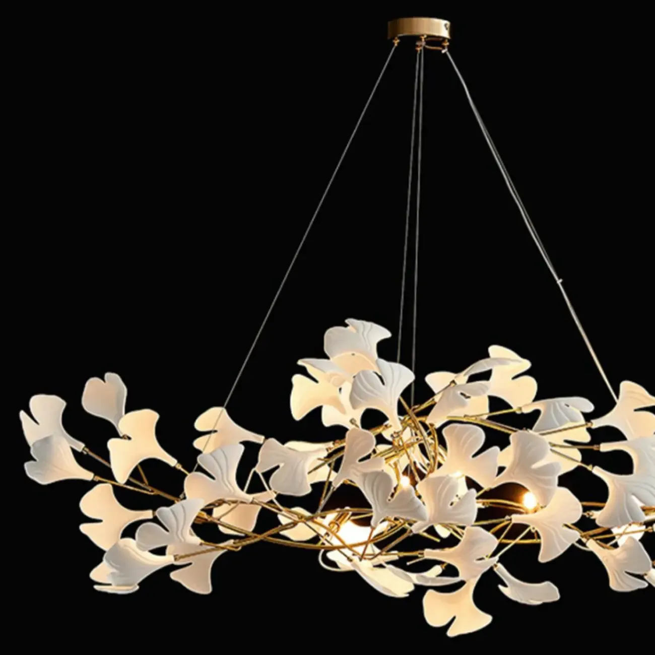 Irregular Gold 6-Light Ceramic Island Pendant Light