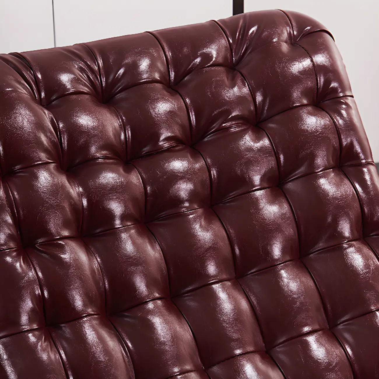 Modern Upholstered Ergonomic Rocking Chair with Ottoman