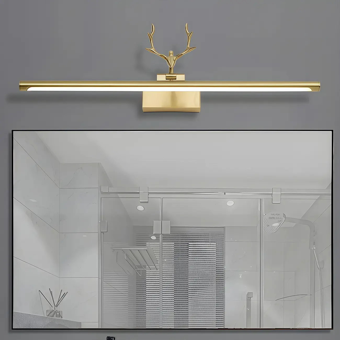Modern Gold Antler Linear LED Bathroom Vanity Lights