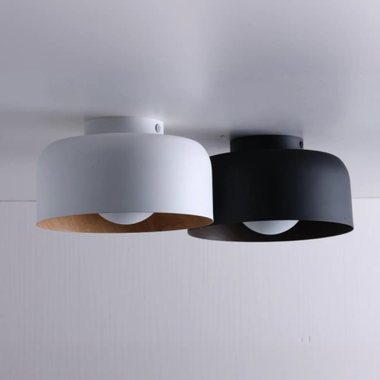 Modern Metal Jar-Shaped Semi Flush Ceiling Light