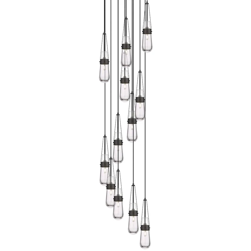 Innovations Lighting 126-452-1P-21-24 Milan Pendant Milan 12 Light 24