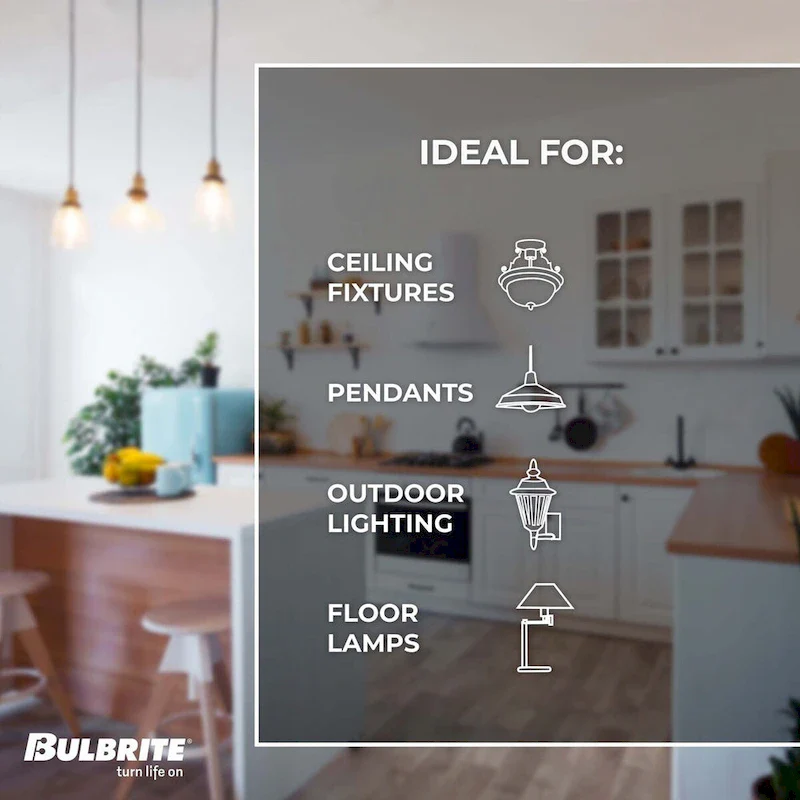 Bulbrite Pack of (2) 4 Watt Dimmable Antique Nostalgic Curved Filament LED Bulb