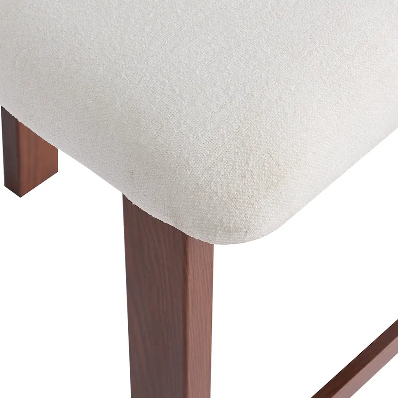 Roomfitters 26.5 Round Upholstered Counter Stools, Set of 2 Low Back Bar Chairs with Black Metal Frame