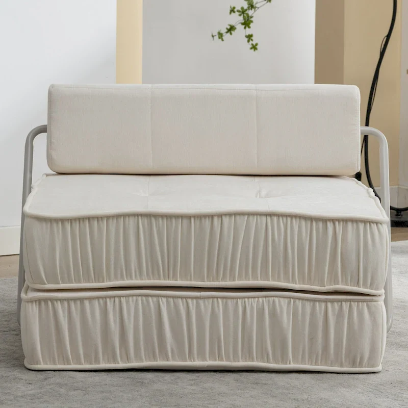 Convertible Sofa Bed,Modern Chenille Upholstered Sleeper Chair