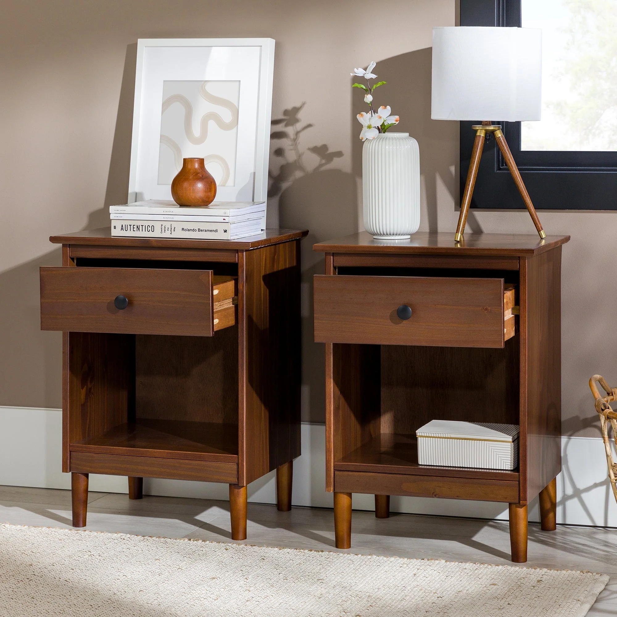 Spencer Solid Transitional Wood Nightstand
