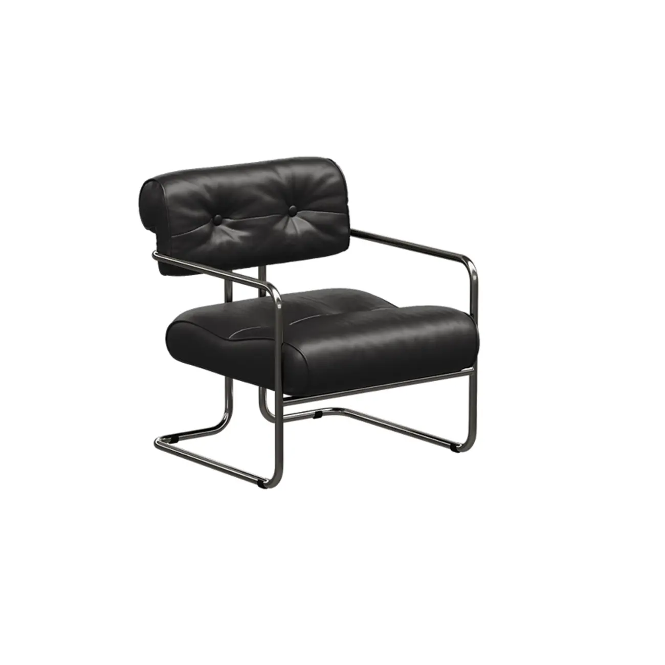 Modern Nappa Leather Solid Color Accent Chair with Arms