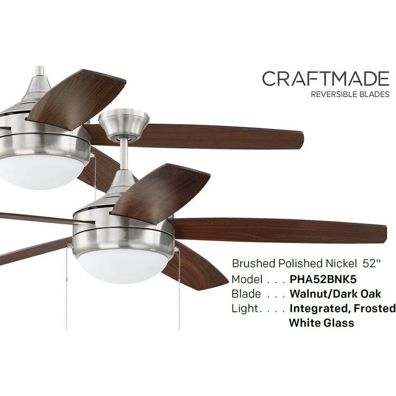 Craftmade Phaze 5 52  5 Blade LED Ceiling Fan