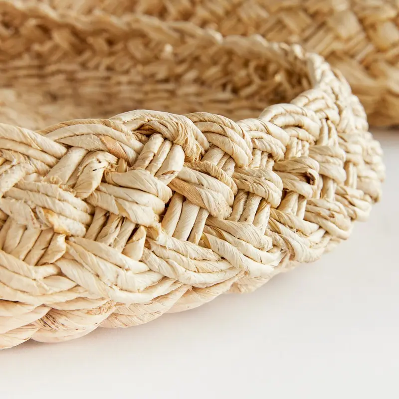 Abaca French Braided Trays