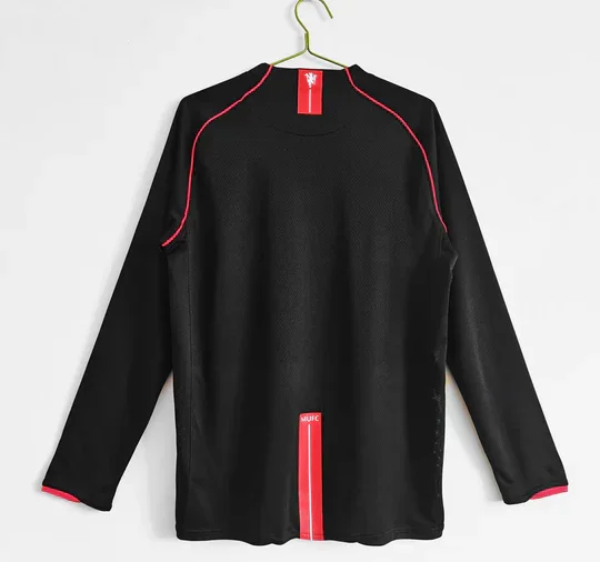Maillot 07-08 Manchester United Exterieur Manches Longues