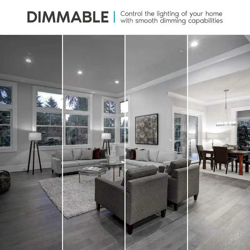 Luxrite A19 LED Light Bulb 60W Equivalent, Dimmable, 800 Lumens, Enclosed Fixture Rated, Energy Star, E26 Base (6 Pack)