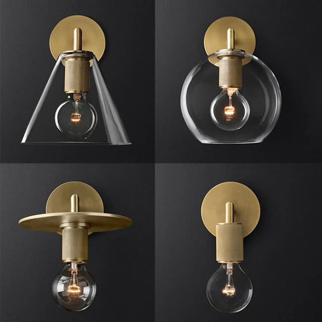 Versatile Bathroom Mini Vanity Light with Clear Glass Shade
