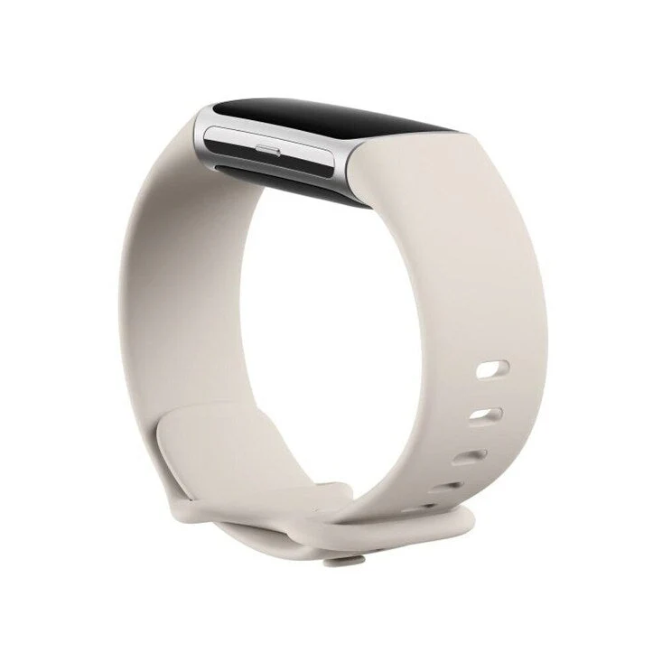 Fitbit Charge 6 Fitness Tracker in Porcelain/Silver Aluminum Finish