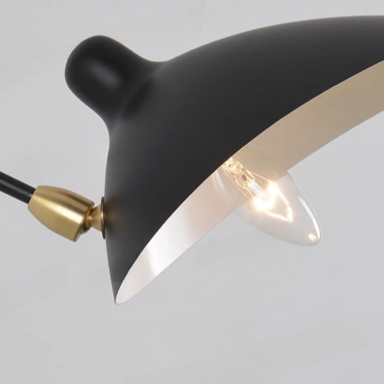 Modern Metal Industrial 2-Light Swing Arm Wall Light