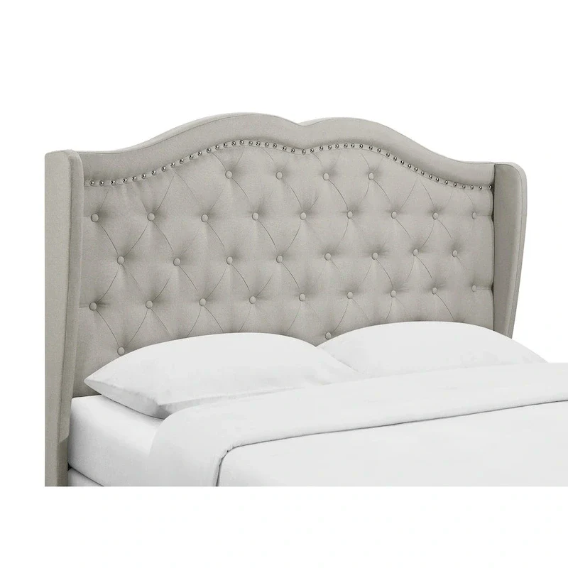 Aden Upholstered Wingback Panel Bed
