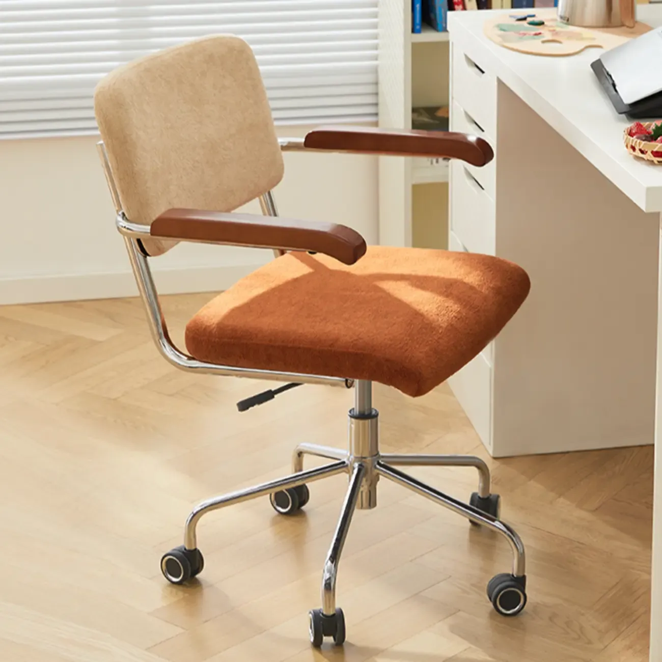 Modern Fabric Metal Frame Adjustable Office Chair