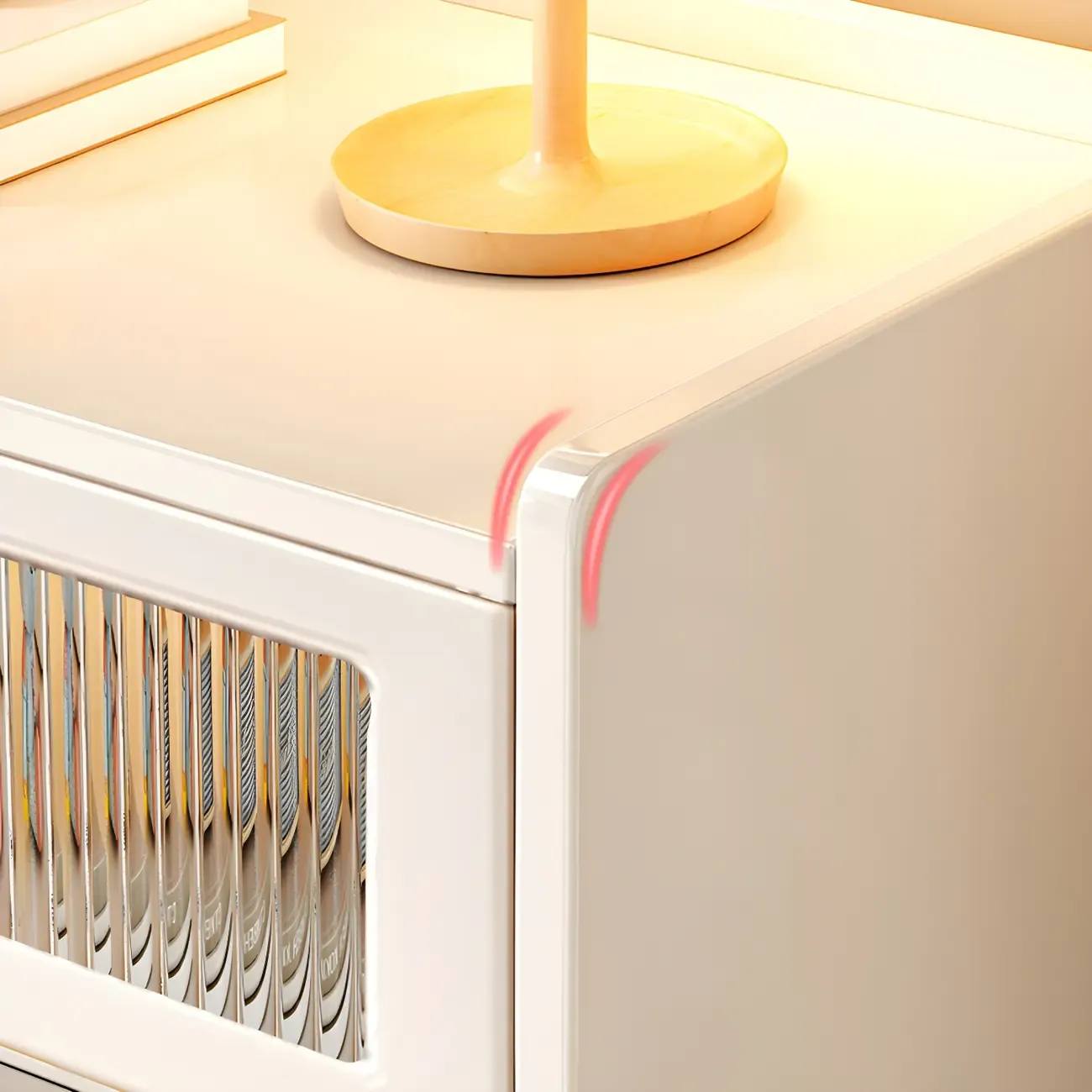 Elegant Pine Wooden Double Dresser with 6-Drawers