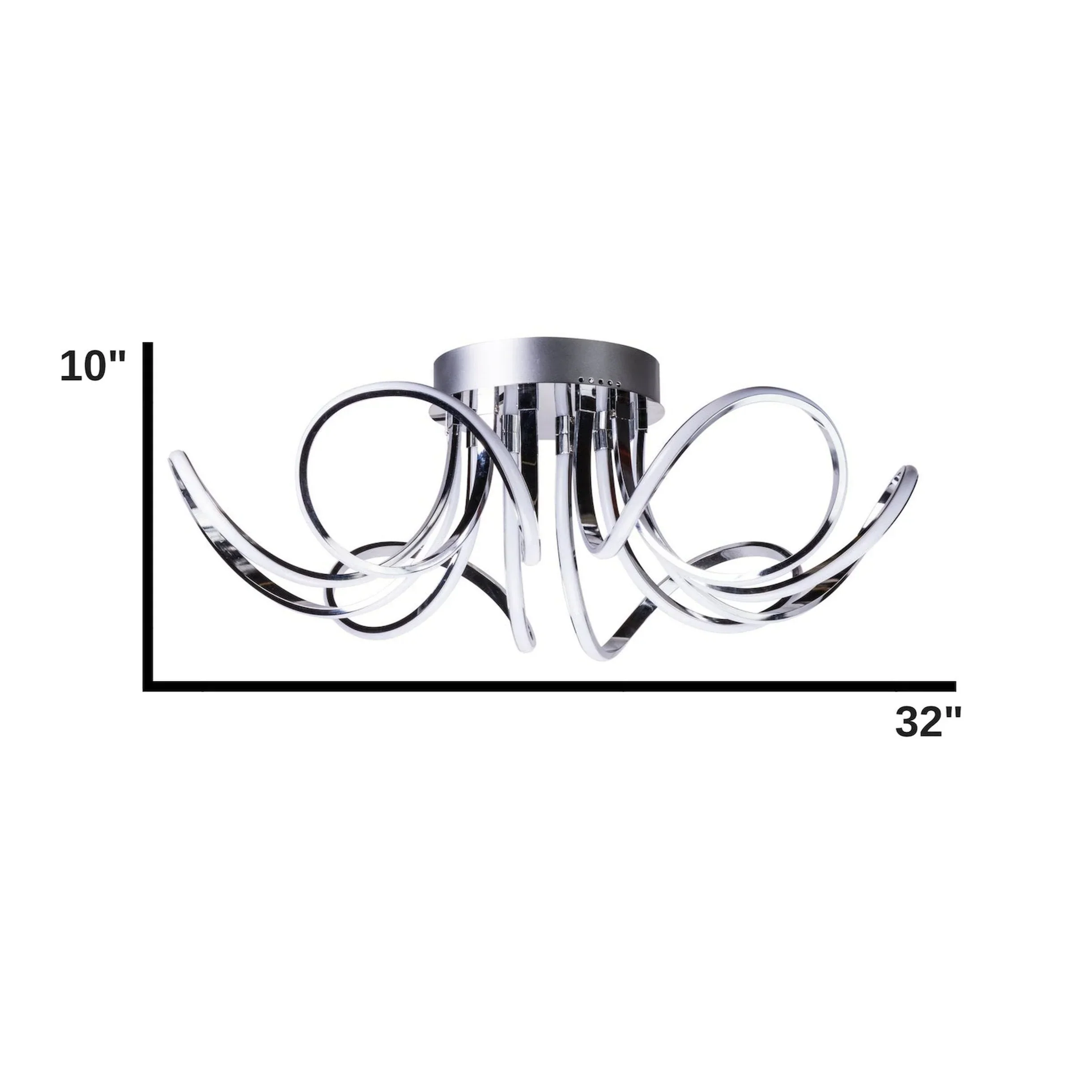 Flower Petal Flush Mount LED Chandelier