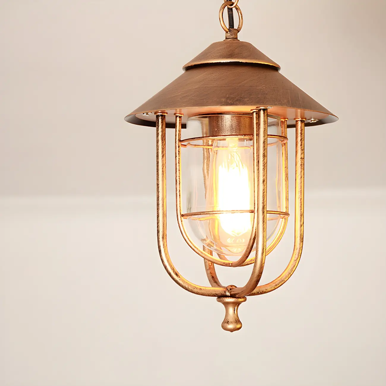Vintage Metal Lantern Design Outdoor Pendant Light