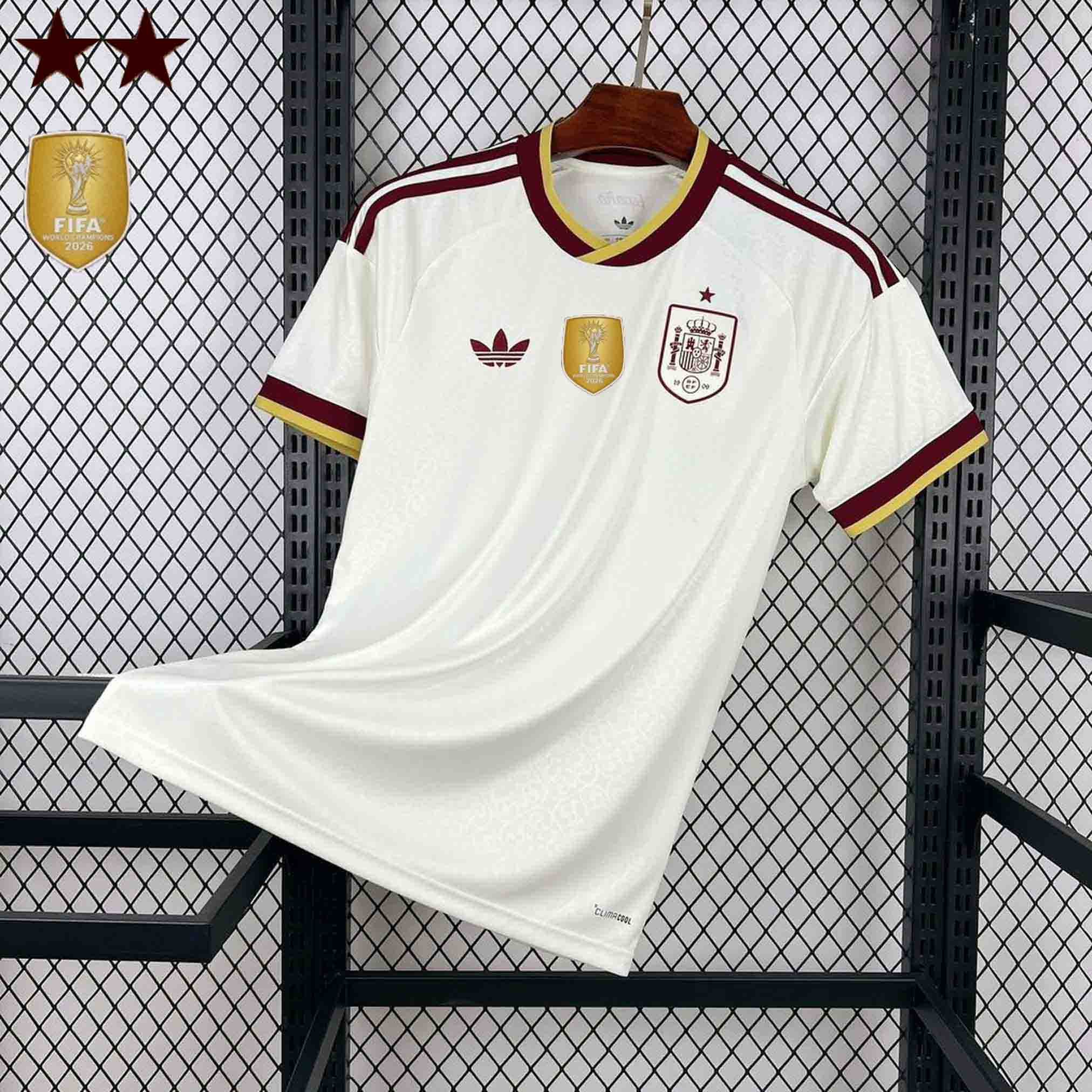 Maillot Espagne Coupe du monde extérieur 2026 AVEC LES 2 ÉTOILES ⭐️ ⭐️