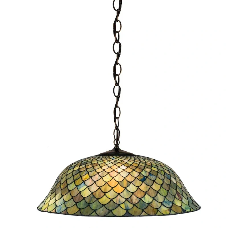 24 Inch Wide tiffany fishscale Pendant