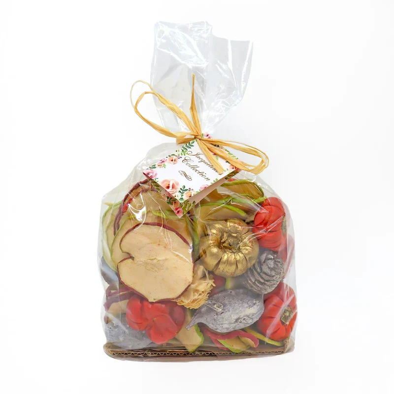 6  250 Gram Mixed Potpourri- Sliced Apples, White Washed Cones - 6 in
