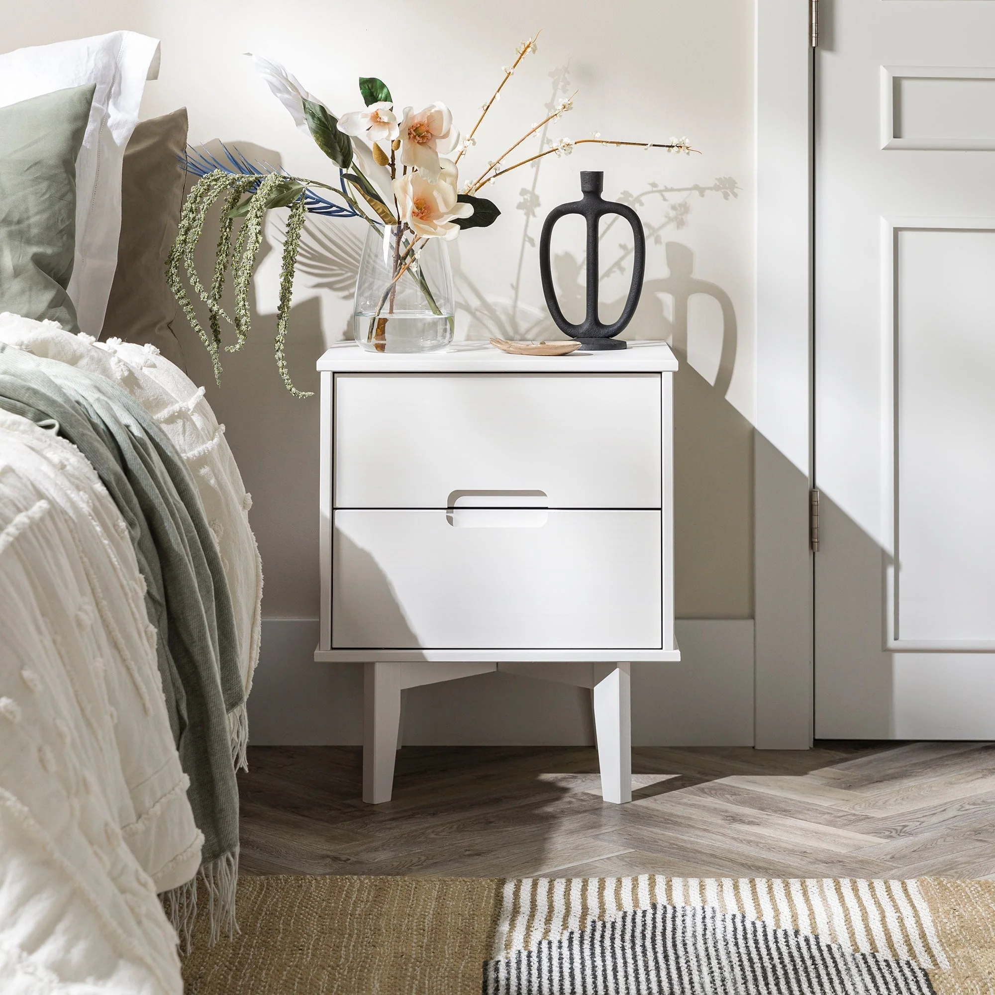 Sloane Mid Century Modern Solid Wood Nightstand