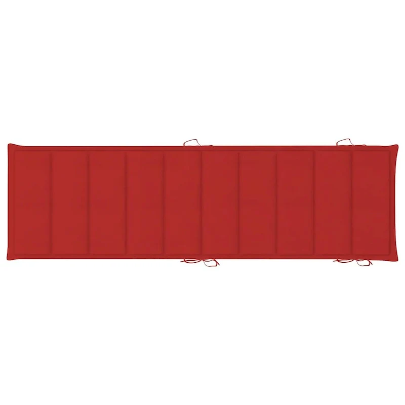 vidaXL Sun Loungers 2 pcs with Table and Cushions Solid Acacia Wood - 72.4 x 21.7 x 25.2