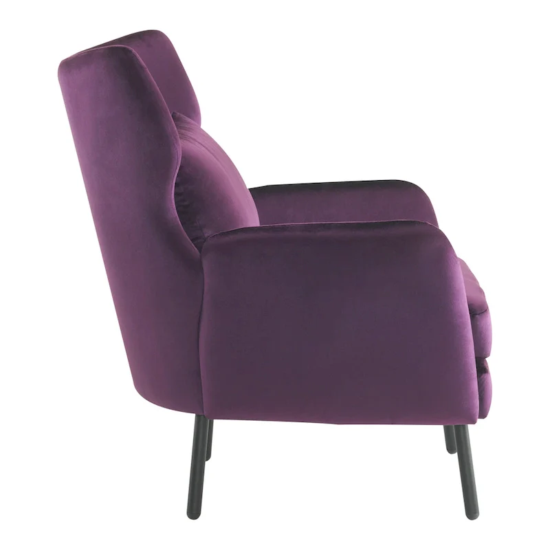 Stylish Wing Back Velvet Accent Chair by Christopher Knight Home