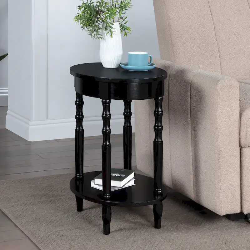 Convenience Concepts Classic Accents Brandi Oval End Table with Shelf