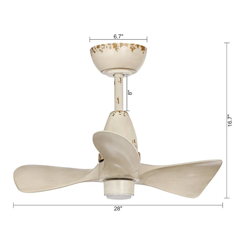 28-in Reversible 3-Blade Ceiling Fan with Remote Control